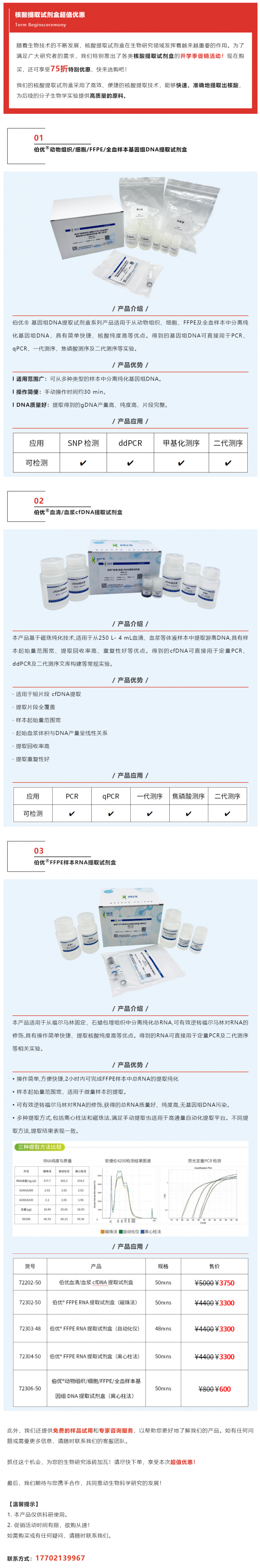 2023-08-31 开学季狂欢 | 核酸提取试剂盒超值优惠，专为生物行业人士打造！